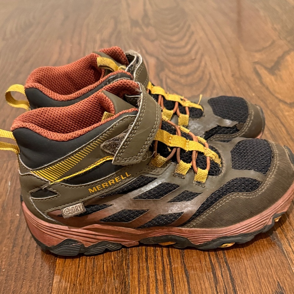 Merrell Kids' Brown and Yellow Sneakers - Picture 3 of 5